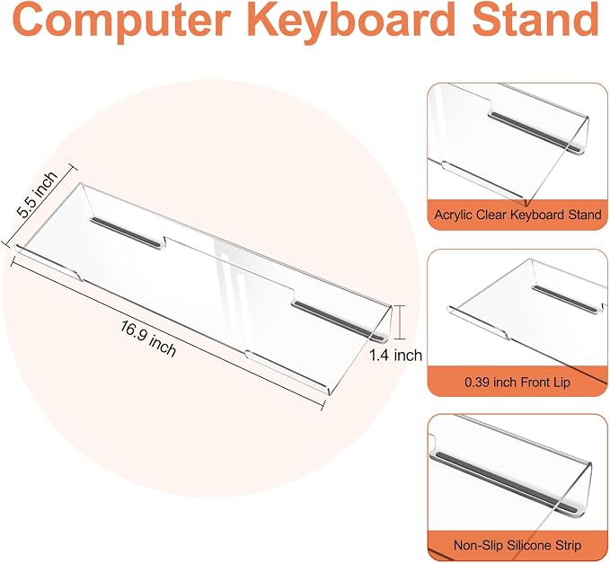MOSISO Keyboard Stand&Wrist Rest Support for Keyboard &Mouse Pad Set - Image 6