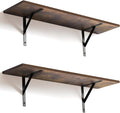 Tectocker-DOU 31.5" Long Floating Book Shelves for Wall, Heavy Duty, Brown by Tectocker-DOU