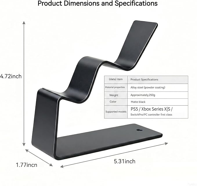 Desktop Controller Holder Controller Organizer Metal Universal | Gaming Accessories 2 Tier Controller Stand for Xbox Series X S, Elite 2, PS5, PS4, Switch 2 and Almost All Controller - Image 4