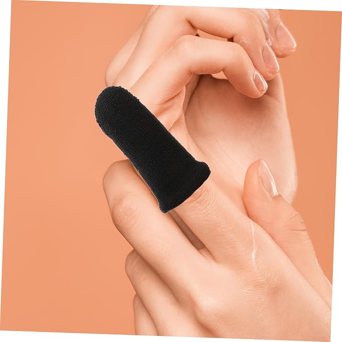 MAGICLULU 10PCS Ultra Thin Breathable Finger Sleeves for Mobile Gaming Sweat-Resistant Gaming Gloves Finger Protectors for Gamers Black Touchscreen - Image 4