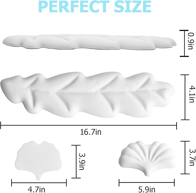 Ergonomic Keyboard Wrist Rest, Wrist Rest for Computer Keyboard, White - Image 5