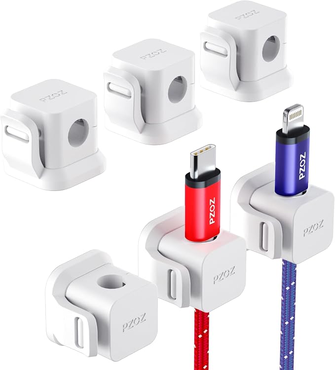 PZOZ Cable Clips 6 Pack, Adhesive Cable Organizer with Locking Buckle by pzoz