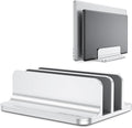 OMOTON Dual Vertical Desk Laptop Stand Holder, Fits MacBook Air/Pro, Silver by OMOTON