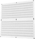 Pegboard Rack Wall Control Home & Garage Tool Storage & Organization White Metal Pegboard Pack - Two 32-Inch x 16-Inch White Steel Peg Board Panels by Wall+Control