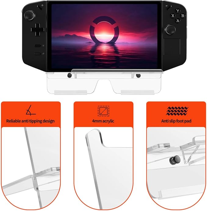 Stand for Legion Go/for Switch 1/2 Console,Acrylic Desktop Holder for Switch 1/2/for Legion Go Gaming Handheld - Image 5