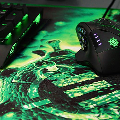 Enhance Extended Large Gaming Mouse Pad - XL Mouse Mat (31.5" x 13.75") Anti-Fray Stitching for Professional Esports with Low-Friction Tracking Surface and Non-Slip Backing - Green - Image 5