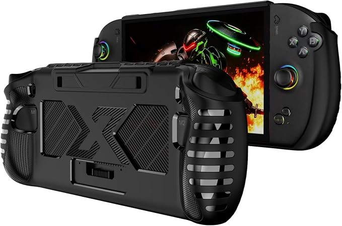 Ergonomic Hand Grip Cover Case for OneXPlayer APEX AMD MAX, TPU Cooling Shell Stand Holder Modified Grip Enhance Hand Feel Protective Sleeve Case with Stand for APEX Gaming Console Accessories - Image 5