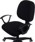 Smiry Office Computer Chair Covers for Desk Rotating Chair Protector | Stretch Jacquard Removable Washable Universal Slipcovers, Seat + Backrest Cover, Black by Smiry