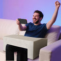Reading Pillow for Adults, Supportive Lap Desk & Gaming Pillow for Bed, Couch, Floor, Simple Design with Ergonomic Arm Rest for Reading, Working, Gaming, Knitting 4 Color Options (Taupe) by Nevsokio