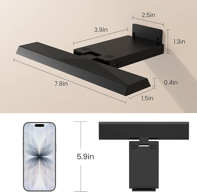 Kitloo Picture Lights for Wall, 6000mAh Rechargeable Battery Powered, Remote Control Wall Sconces with 3 Colors & Dimmable, LED Art Lights for Paintings, Gallery, Dartboard - Image 9