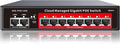 8 Port Gigabit PoE Switch with 2 Gigabit Uplink, 120W Built-in Power, 802.3af/at Compliant, Managed PoE+ Switch Support VLAN, QoS, Fanless Metal, Plug and Play(Desktop/Wall Mount) by STEAMEMO