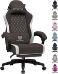 GTPLAYER Gaming Chair, Ergonomic Computer Chair with Footrest and Lumbar Support, High Back Recliner Chair 350lbs, Height Adjustable for Home Office, Brown by GTPLAYER