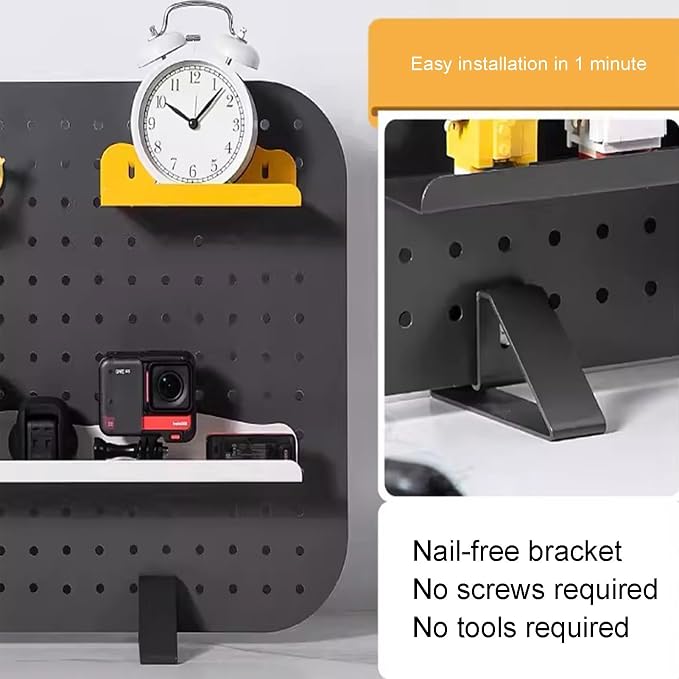 Mountable Display Pegboard with Privacy Panels and Desk Organizer Set - Enhance Office and Gaming Space Organization - Image 5