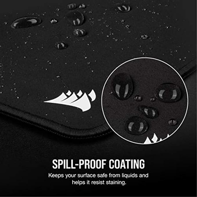 Corsair MM350 PRO Extended XL Premium Spill-Proof Cloth Gaming Mouse Pad – 36.6” Width x 15.7” Height Surface – Black - Image 3