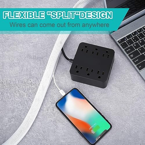 2 Pack 5ft 1 inch White Cable Sleeve - Image 3