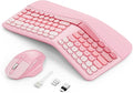 Ergonomic Wireless Keyboard Mouse, Gaming Typewriter Set with Wrist Rest by Unknown
