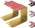 Aluminum Under-Desk Headphone Hanger with Strong Adhesive (2 Pack, Gold) by MtJun