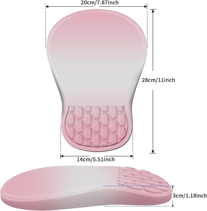 YIWEI Ergonomic Mouse Pad with Wrist Rest for Carpal Tunnel Pain Relief - Image 6