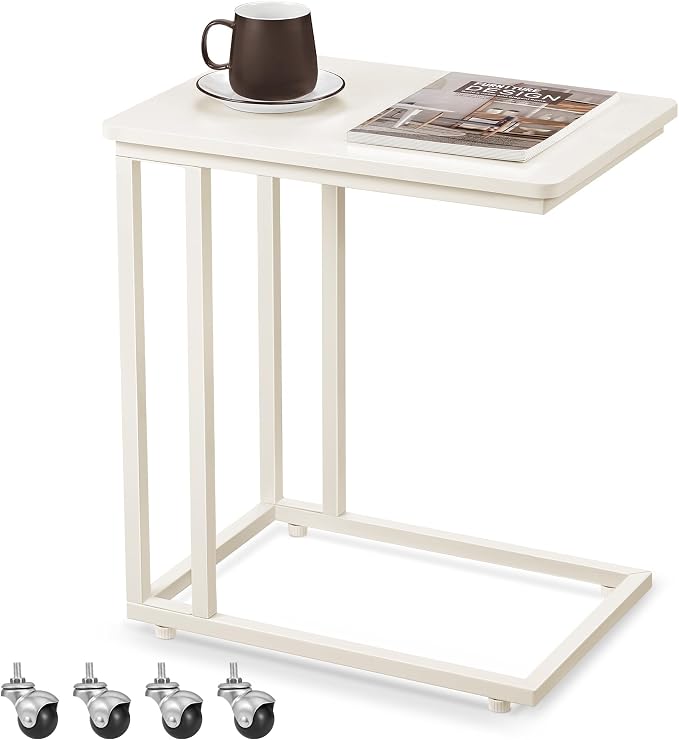 VASAGLE C Shape End Table for Couch or Sofa, Industrial Small Side Table by Unknown