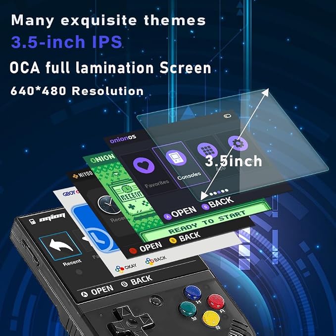 Miyoo Mini Plus with Portable Case Retro Emulator Handheld Game Console Latest Version with WiFi & RTC, 3.5’’ 640*480 IPS Screen 3000mAh Battery, Pulper 64GB - Image 6