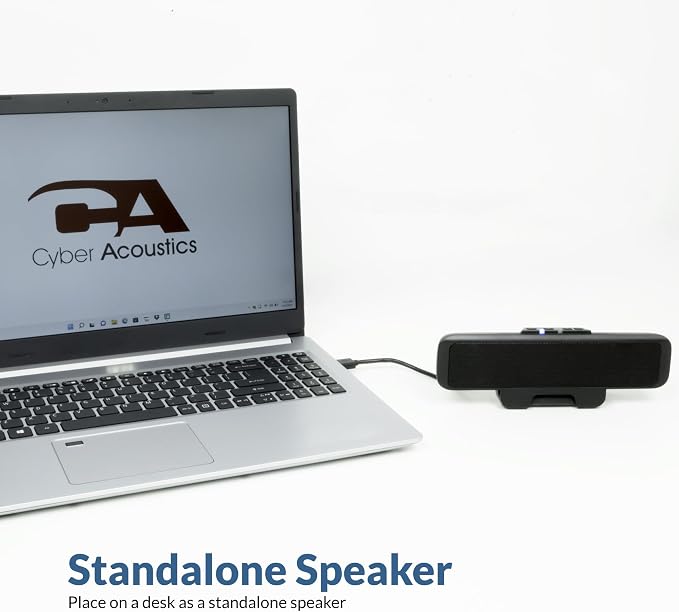 Cyber Acoustics CA-2890BT USB and Bluetooth Speaker Bar with Speakerphone - Image 5