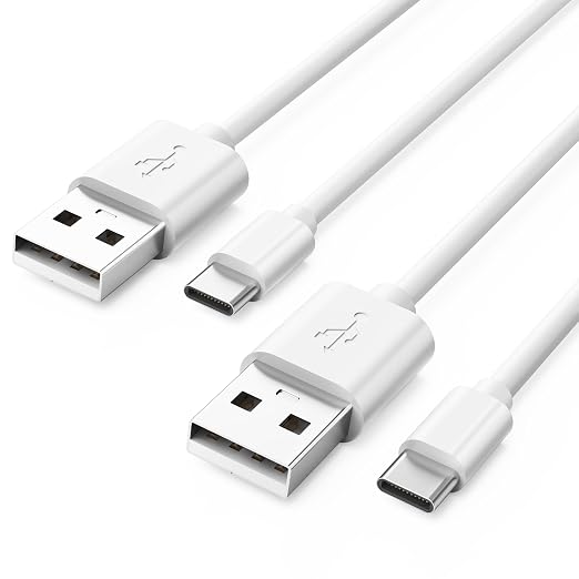 Superer 2 Pack 10 ft USB C Charging Cable Fit for PS5 Controller, PlayStation 5 DualSense, Xbox Series X/S Controllers, Xbox Elite Series 2 (Model 1914 1797), Fast Charger Replacement Cord, White by Superer