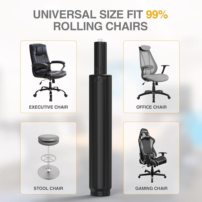 HOSALI Office Chair Gas Lift Cylinder-Office Chair Replacement Parts, Heavy-Duty Gas Lift Cylinder Fits Most Chairs,Highest End Class 4 Hydraulic Pneumatic Piston,Universal Size - Image 6