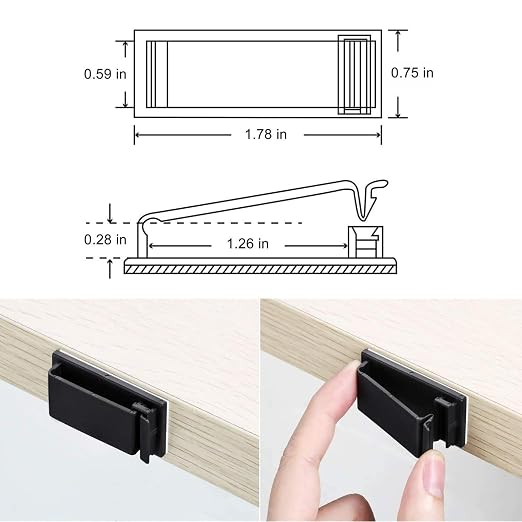 50Pcs Self Adhesive Cable Management Clips,Cable Organizers Wire Clips Cord Holder for PC Laptop Ethernet Cable Desktop Home Office(1.78’’ x 0.75’’ x 0.28’’,Black) - Image 2