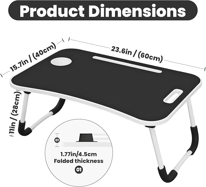 Foldable Lap Desk Stand Bed Desk Laptop Table - Image 5