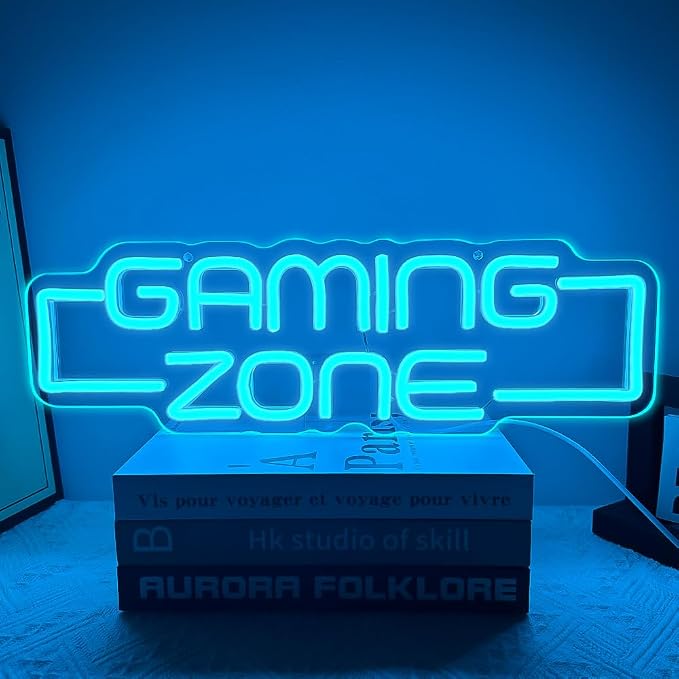 Gaming Zone Neon Sign,Game Zone Neon Sign for Teens Gamer Room Decor，Gaming Light Neon Sign for Gaming Wall Decor，Led Neon Gaming Sign for Gamer Gifts Boys - Image 2