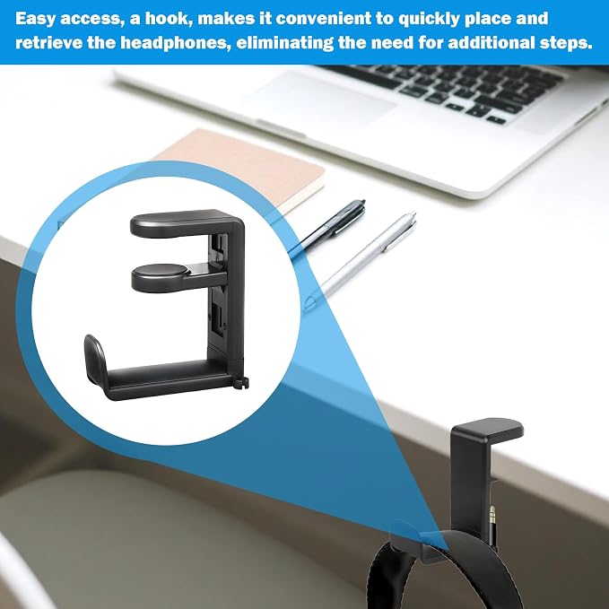 Rotating Headphone Stand,Headphone Holder Desk - Image 4