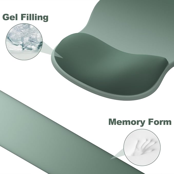 Ergonomic Mouse Pad with Wrist Rest and Keyboard Wrist Rest, Gel Mousepad - Image 4