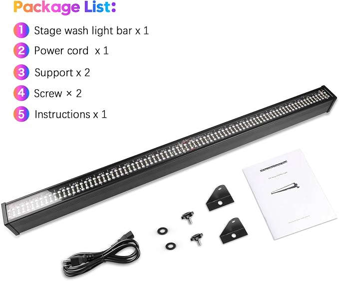 LED Wall Washer Light,336 LEDs 70W RGB DJ Light Bar Stage Lighting Support DMX & Sound Activated Control Dj Party Lights for Indoor Outdoor Disco Church Birthday Wedding Party-4PACK - Image 6