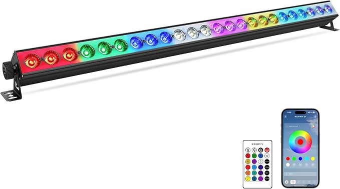 120W RGBW LED Stage Wash Light Bar by APP, Remote & DMX Control by OPPSK