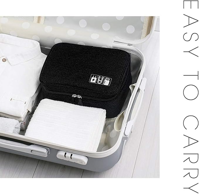 OrgaWise Electronics Organizer, Electronic Accessories Bag Travel Cable Organizer Three-Layer for iPad Mini, Kindle, Hard Drives, Cables, Chargers - Image 5