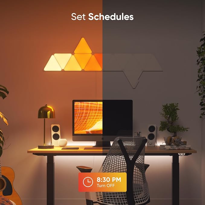Nanoleaf Shapes Triangle Lights, Smart RGBW LED Wall Light Panels, 7PK - Image 9