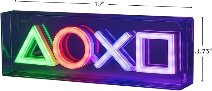 Paladone Playstation LED Neon Light - Free Standing or Wall Mountable - Game Room Accessories & Decor for Gamers - Image 3