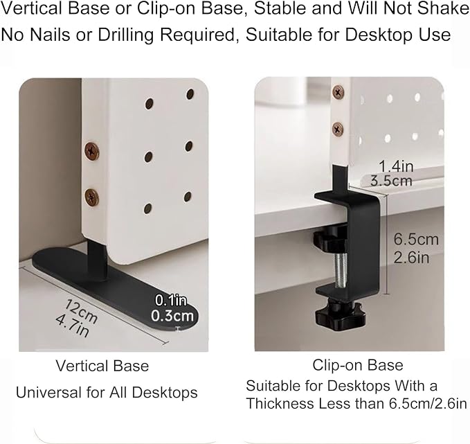 Metal Pegboard Organizer Kit with Accessories for Desk, Home, Study, Office, and Gaming Setup - Image 6