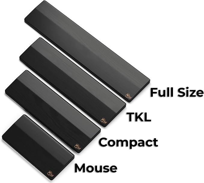 Glorious Gaming Wooden Mouse Wrist Rest - Onyx/Black - for Gaming Mice, Wood Ergonomic Palm Rest| 8x4x0.75 inches/19mm Thick (GV-M-Dark) - Image 3