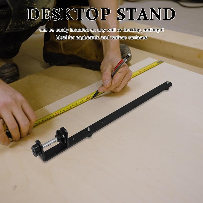2Pcs Desk Clamp, Metal Pegboard Fixing Mount Extended Version, Black Desk Mount Bracket for Office Game Home Desktop Accessories Bracket - Image 6