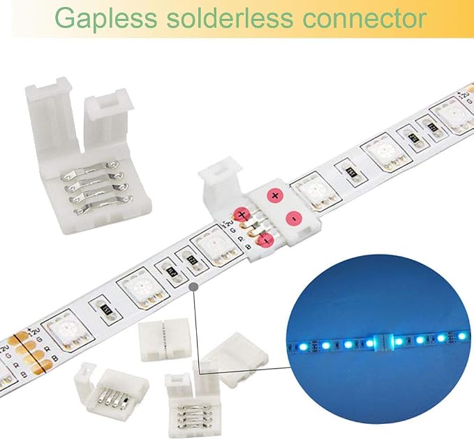 4 Pin LED Strip Connector Kit for10mm Wide LED Light Strip - Image 6