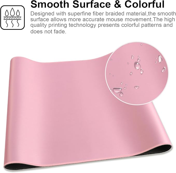XXL Gaming Mouse Pad 35.4x15.7 Professional Large Mouse Pad & Computer Game Mouse Mat-90x40 Pinkus - Image 4