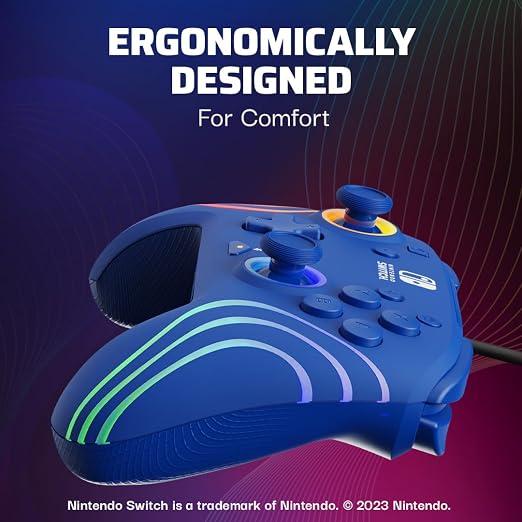 PDP Afterglow Wave Wired RGB Gaming Controller for Nintendo Switch 2, Lite - Image 7
