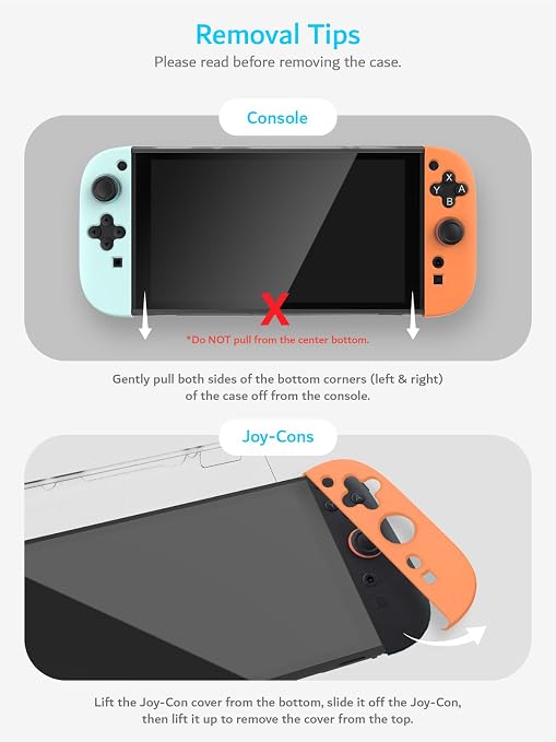 TUDIA Snap-On Case Compatible with Nintendo Switch 2 (2025) - [Kickstand Access] Dockable Slim Scratch-Resistant Console PC Cover with Enhanced Shockproof TPU Handheld Grip (Red/Blue, Black Back) - Image 9