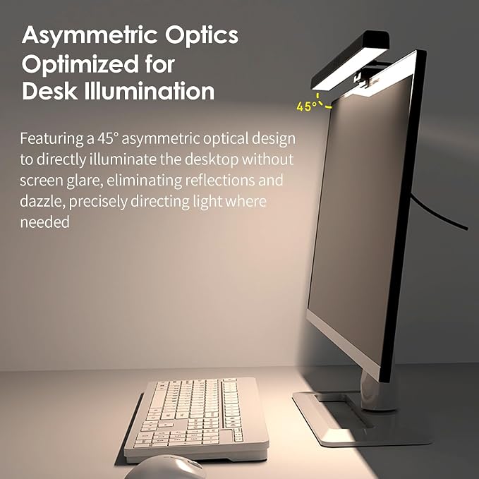 BY-J PC Screen Lamp with Remote Control, Adjustable Screen Light Automatic Dimming, LED USB Computer Lamp 15.7 in Monitor Light Bar Lighting for Office Gaming - Image 4