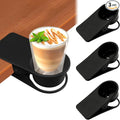 3PCS Drinking Cup Holder Clip, Kalolary Chair Desk Bottle Cup Stand DIY Glass Clamp Storage Saucer Clip for Potted Plant Beverage Soda Coffee Mug Holder Clip for Home & Office (Black) by Kalolary