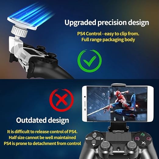 NBCP Magnetic Phone Mount for PS4 DualShock 4 Controller, Controller Phone Holder, MagSafe Compatible Mobile Gaming Clip for iPhone & Android - Image 4