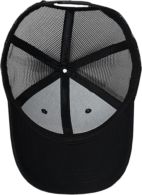 Hat for Men Women, Baseball Cap Gifts for Men Women, Adjustable Cotton Leather Patch Trucker Baseball Cap - Image 5