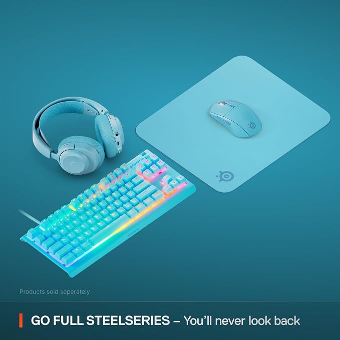 SteelSeries QcK Cloth Gaming Mouse Pad - Exclusive Micro-Woven Surface - Optimized for Gaming Sensors - Maximum Control - Size M - Aqua - Image 7