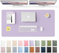 YSAGi Leather Desk Protector, Office Mat, Large Mouse Mat, Non-Slip PU Leather Blotter, Laptop Desk Pad, Waterproof Writing Pad for Office and Home (Light Purple, 47.2" x 23.6") by YSAGi